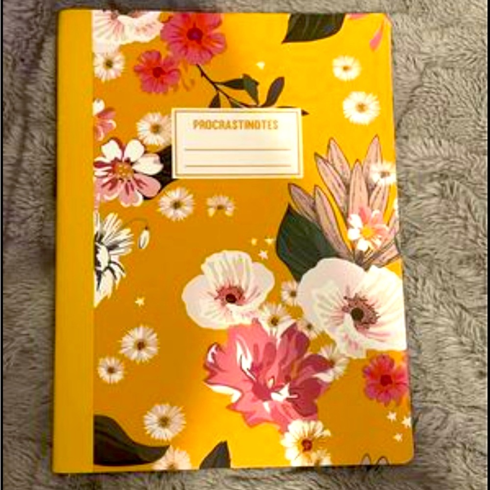 Floral Wide Ruled Composition Notebook